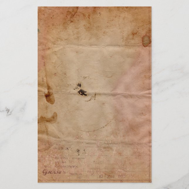 Old Stained Telegram  Stationery (Front)