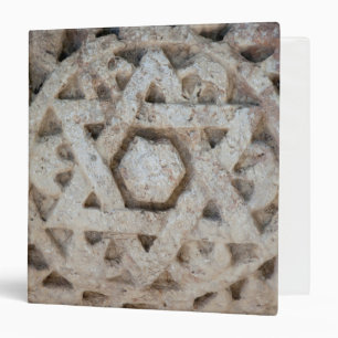 Old Star of David carving, Israel 3 Ring Binder