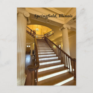 Old State Capitol in Springfield, IL Holiday Postcard