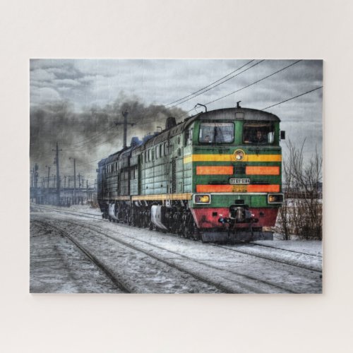 Old Steam Engine Locomotive Train Photo Difficult Jigsaw Puzzle