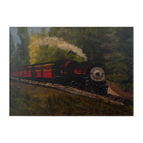 Old Steam Engine Original by Gary Poling Acrylic Print