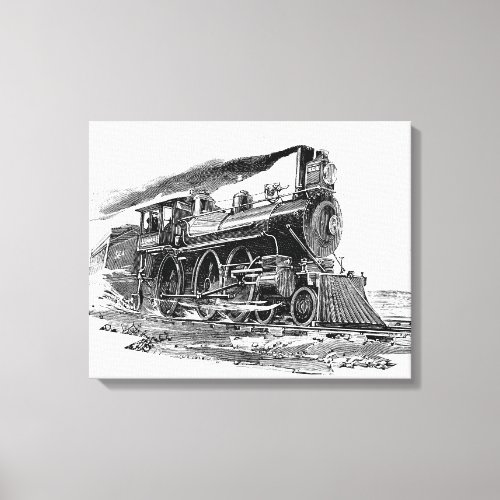 Old Steam Locomotive Canvas Print