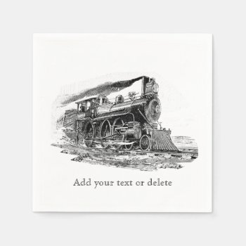 Old Steam Locomotive Napkins by TimeEchoArt at Zazzle