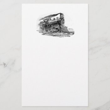 Old Steam Locomotive Stationery by TimeEchoArt at Zazzle
