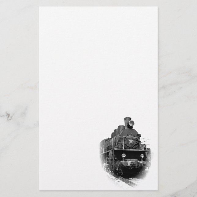 Old steam locomotive stationery (Front)