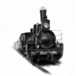 Old steam locomotive statuette<br><div class="desc">Old steam locomotive</div>