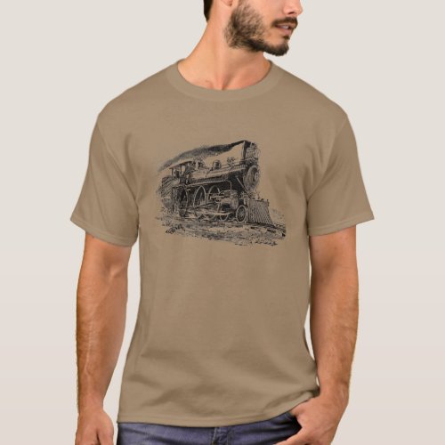 Old Steam Locomotive T_Shirt