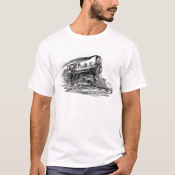 Old Steam Locomotive T-shirt by TimeEchoArt at Zazzle