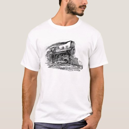 Old Steam Locomotive T_Shirt