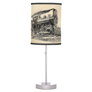 Old Steam Locomotive Table Lamp