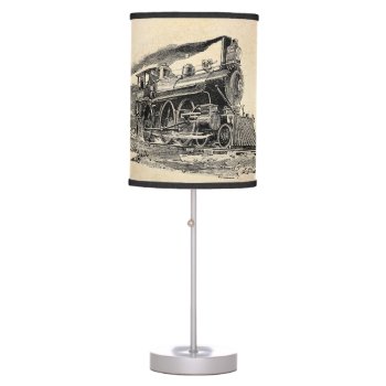 Old Steam Locomotive Table Lamp by TimeEchoArt at Zazzle