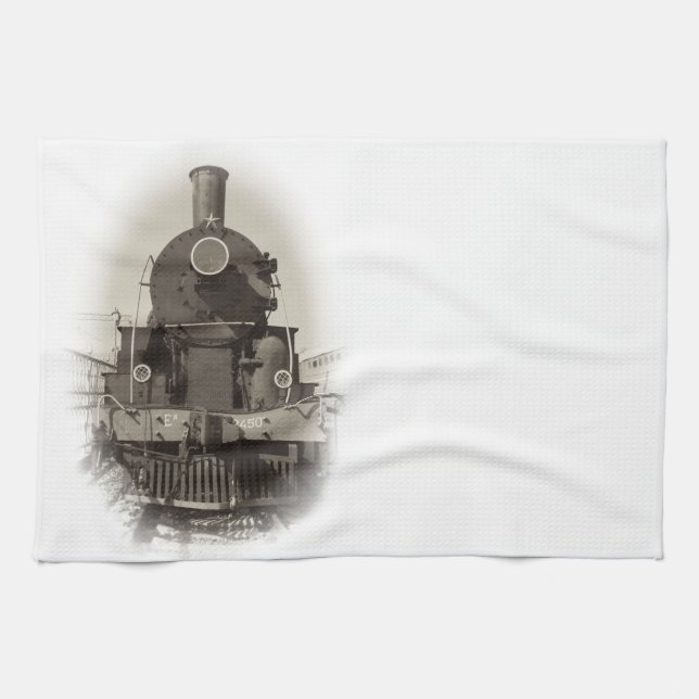 Old steam locomotive towel (Horizontal)