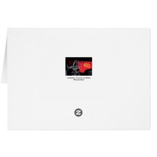 Old Steam Train Le Mastrou 403 Steam Engine card (Back Horizontal)