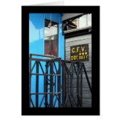 Old Steam Train Le Mastrou Blue Waggon card (Front)