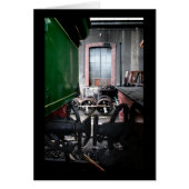 Old Steam Train Le Mastrou Rail yard Card (Front)