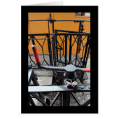 Old Steam Train Le Mastrou Waggon Crank card (Front)