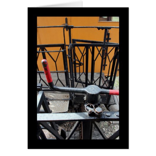 Old Steam Train Le Mastrou Waggon Crank card (Front)