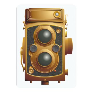 Old Steampunk Camera Card