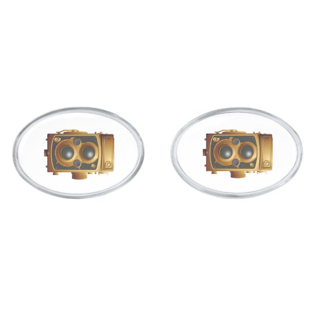 Old Steampunk Camera Cufflinks (Front)