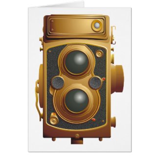 Old Steampunk Camera Greeting Card