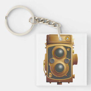 Old Steampunk Camera Keychain