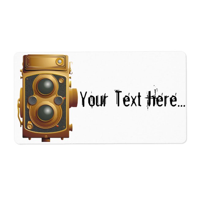 Old Steampunk Camera Label (Front)