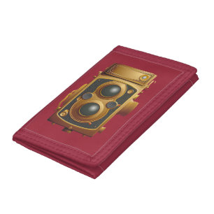 Old Steampunk Camera Tri-fold Wallet