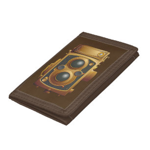 Old Steampunk Camera Trifold Wallet