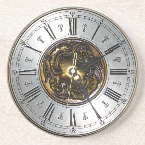 Old steampunk clock design accessoires vintage drink coaster