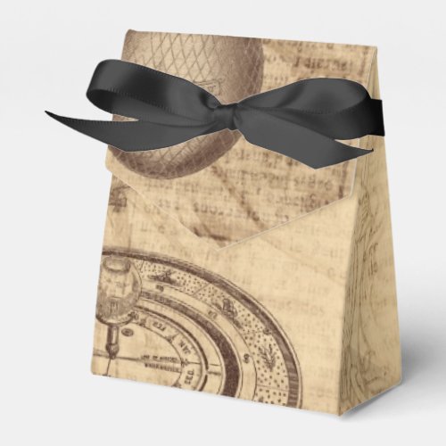 old steampunk parchment favor boxes