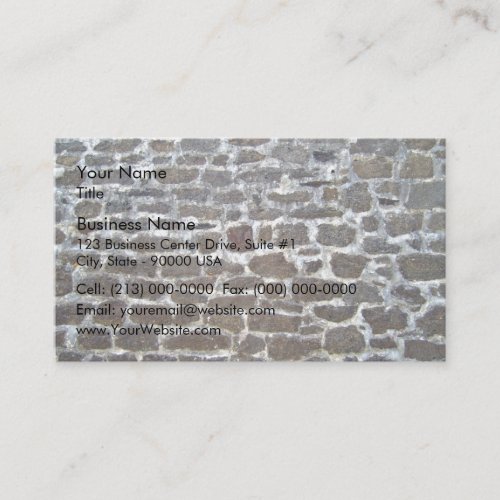 Old Stone Brick Wall With Mortar Business Card