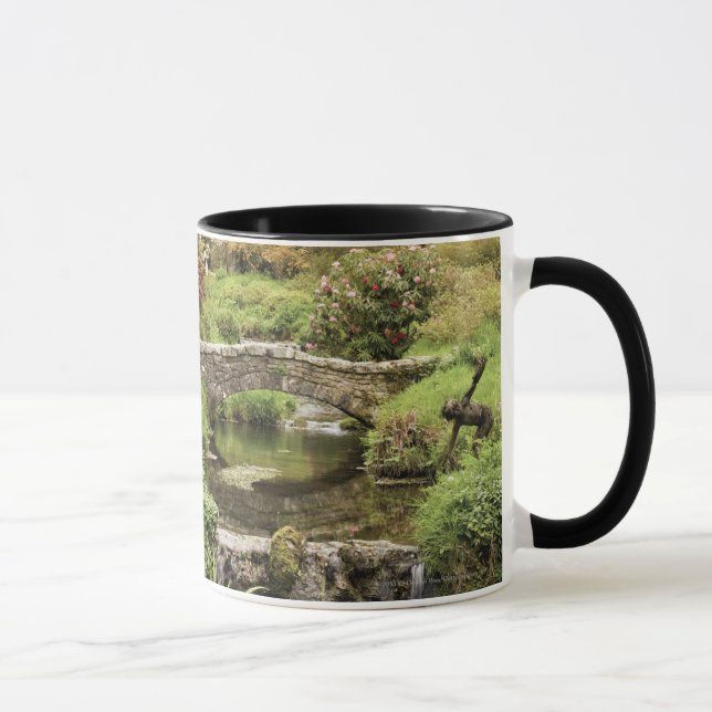Old Stone Bridge Over A Stream In Dartmoor Park Mug (Right)