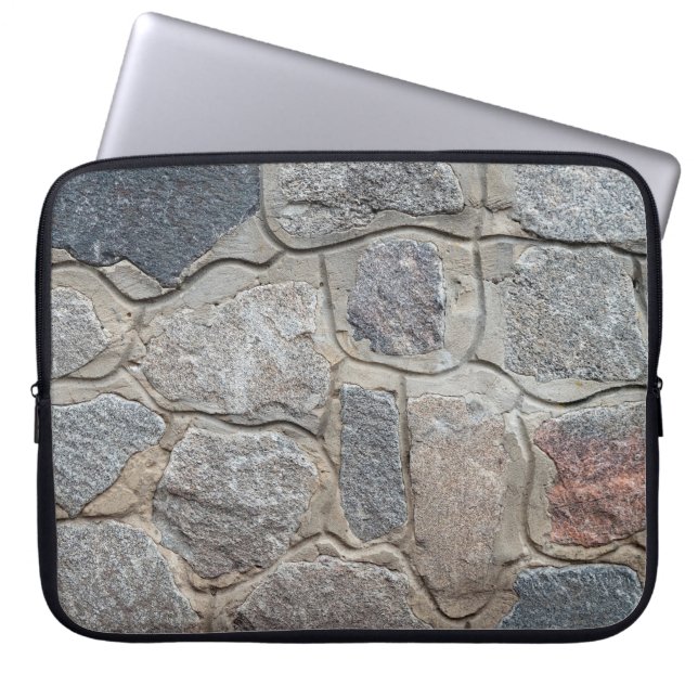 Old stone masonry textureabstract, architecture, h laptop sleeve (Front)