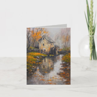 “Old Stone Mill” hand painted by Jason Street Thank You Card