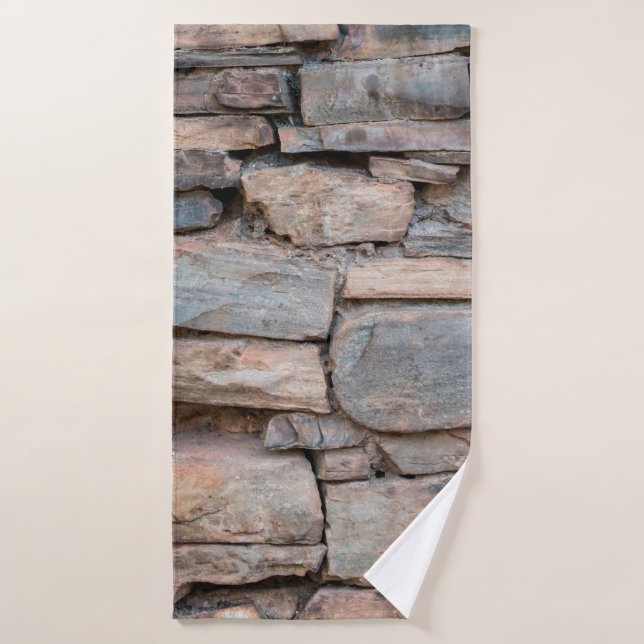 Old stone wall texture backgroundabstract, antique bath towel (Bath Towel)