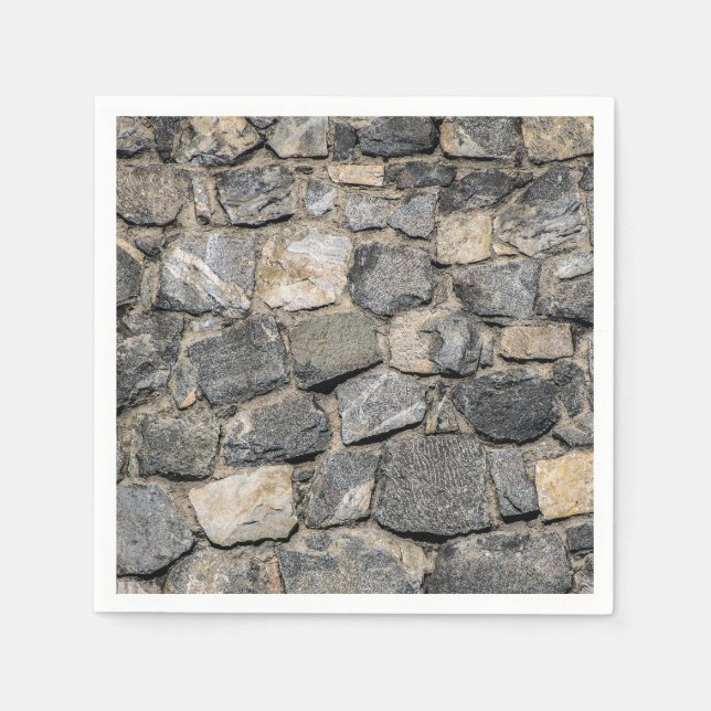 Old stone wall texture paper napkins (Front)
