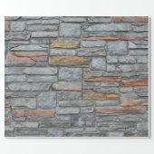 Old Stone Wall Texture Wrapping Paper (Flat)