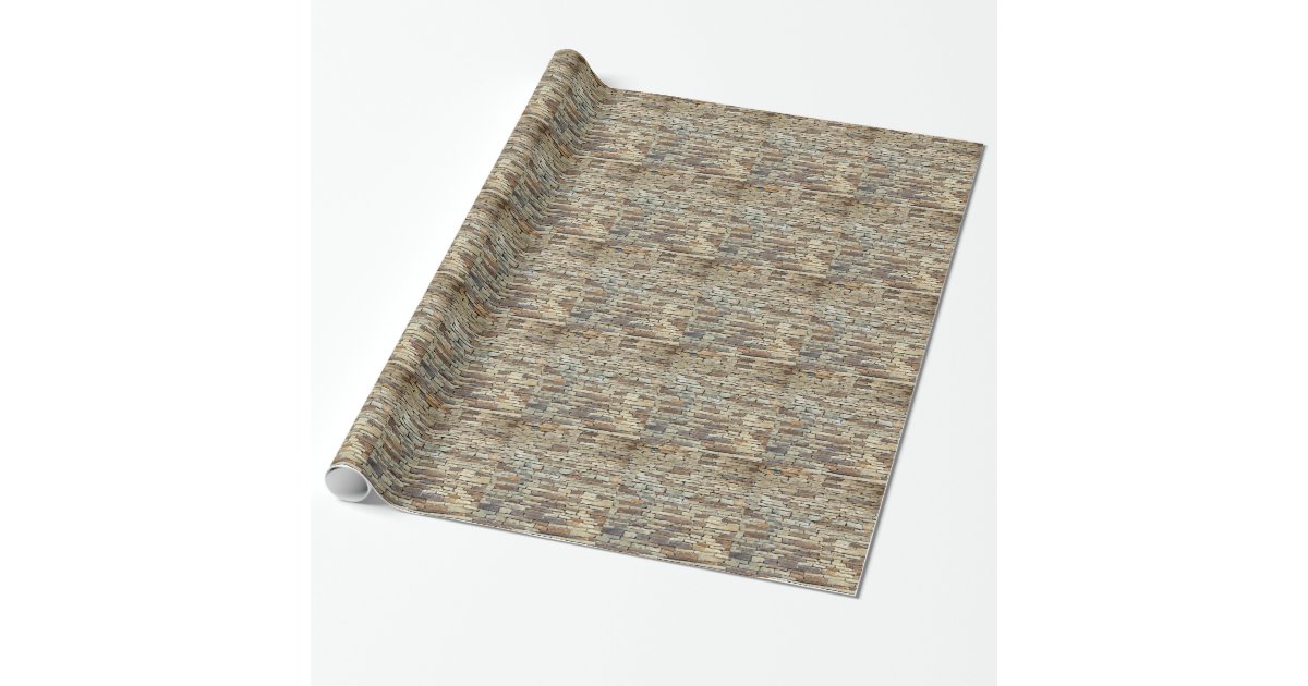 old-stone-wall-texture-wrapping-paper-zazzle