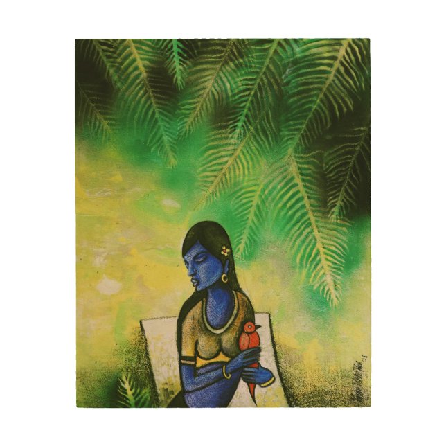 old style asian woman wall art (Front)