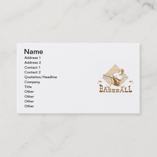 Customizable Old Style Baseball T-shirts and Gifts Business Card Templates