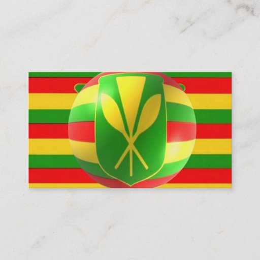 Customizable Old Hawaiian Flag With Bubble Business Card