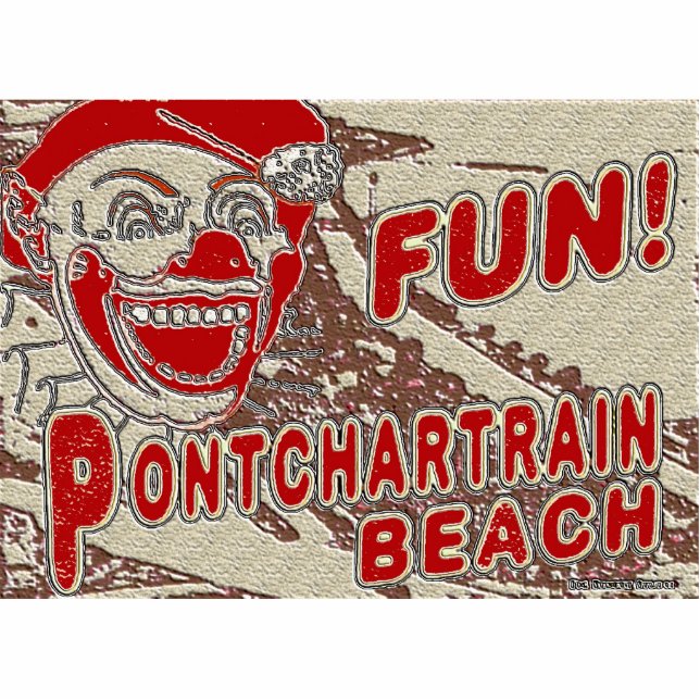 Old Style Pontchartrain Beach Sign Statuette (Front)