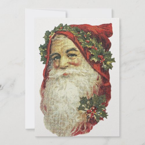 Old Style Santa Claus Holiday Card