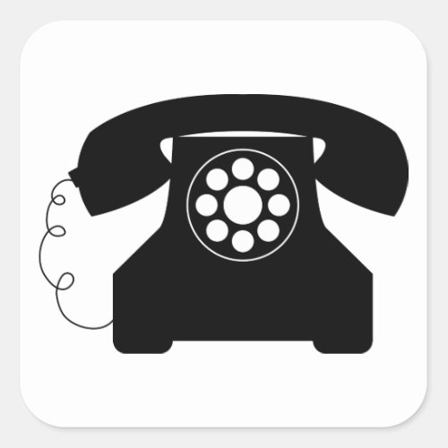 Old Style Telephone Square Sticker