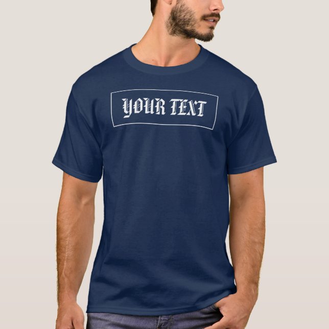 Old Style Text Customizable Template Mens T-Shirt (Front)