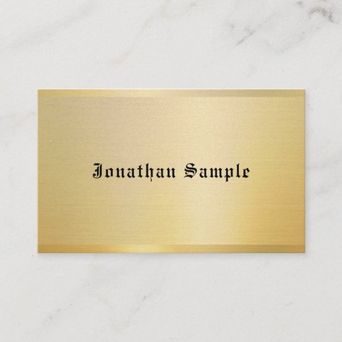 Old Style Text Gold Vintage Nostalgic Classic Look Business Card