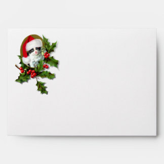 Old Style Vintage Christmas Kitten Envelope