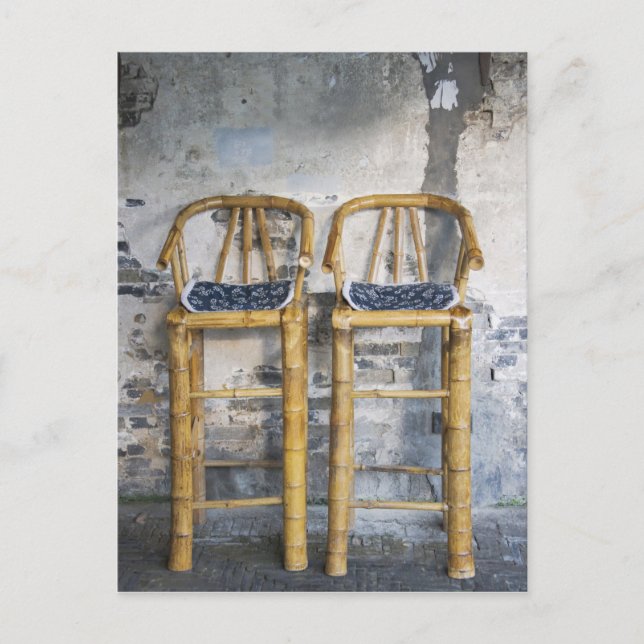 Old styled bamboo chairs, Xitang, Zhejiang, Postcard (Front)