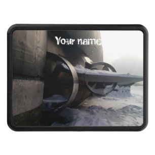 Old submarine in the snow hitch cover