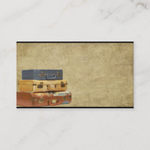 Old Suitcases- Traveling- Prim Biz Cards
